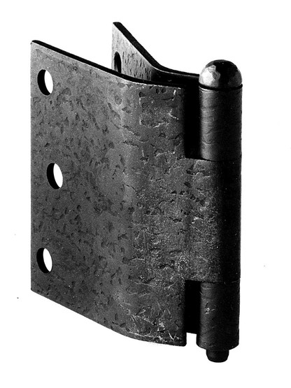 Pair of Forged Iron Offset Mortise Shutter Hinges - 6-Inch x 3-Inch