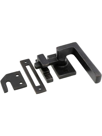 Alternate View 2 of Solid Bronze L-Handle Casement Fastener - Left Hand.