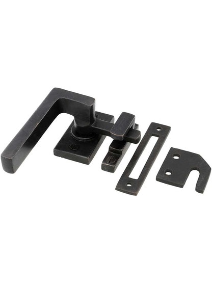 Alternate View 2 of Solid Bronze L-Handle Casement Fastener - Right Hand.