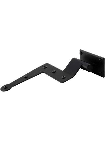 Alternate View of Pair of Forged Steel L Type Bahama Shutter Hinges.