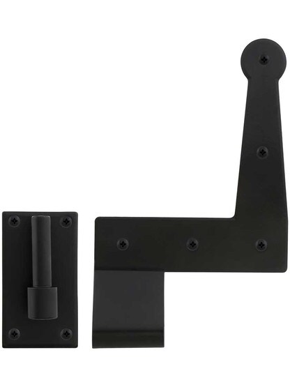 Alternate View 2 of Pair of Forged Steel L Type Bahama Shutter Hinges.