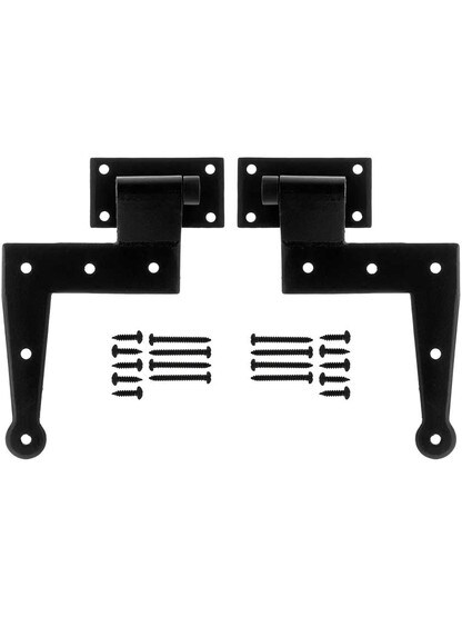 Alternate View 3 of Pair of Forged Steel L Type Bahama Shutter Hinges.