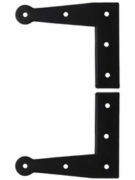 Pair of Galvanized Steel Suffolk-Style Faux Shutter Hinge Straps