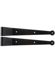 Pair of 11 7/8-Inch Suffolk-Style Hinge Straps - 2 1/4-Inch Offset