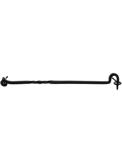 15 1/2 inch Forged Iron Hook and Eye With Black Powder-Coated Finish