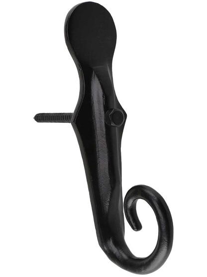 Pair of Protruding Rat Tail Shutter Dogs - Lag Mounted