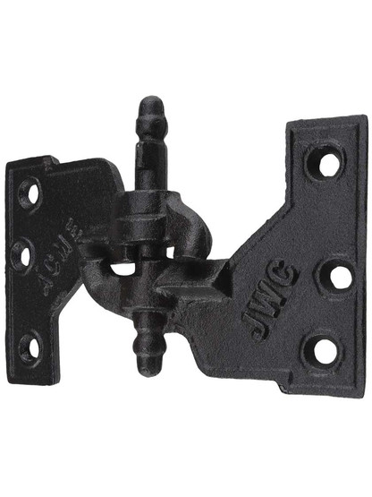 Alternate View of Acme Black Cast-Iron Mortise Shutter Hinges - 5 1/2 inch x 3 1/8 inch.
