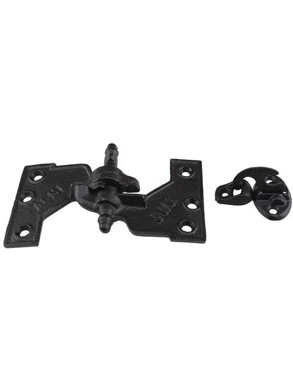 Alternate View 2 of Acme Black Cast-Iron Mortise Shutter Hinges - 5 1/2 inch x 3 1/8 inch.