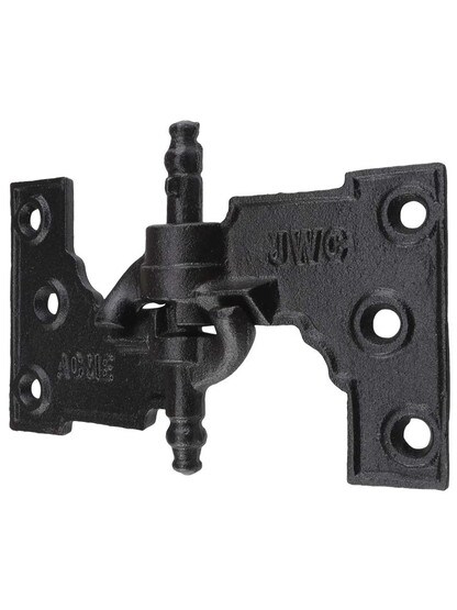Alternate View of Acme Black Cast-Iron Mortise Shutter Hinges - 6 1/2 inch x 3 1/2 inch.