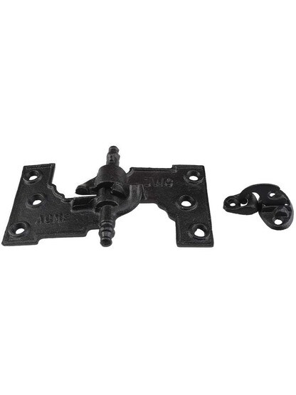 Alternate View 2 of Acme Black Cast-Iron Mortise Shutter Hinges - 6 1/2 inch x 3 1/2 inch.
