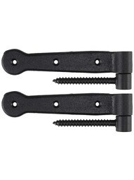Pair of 6" Mini Strap Hinges - Lag Mount