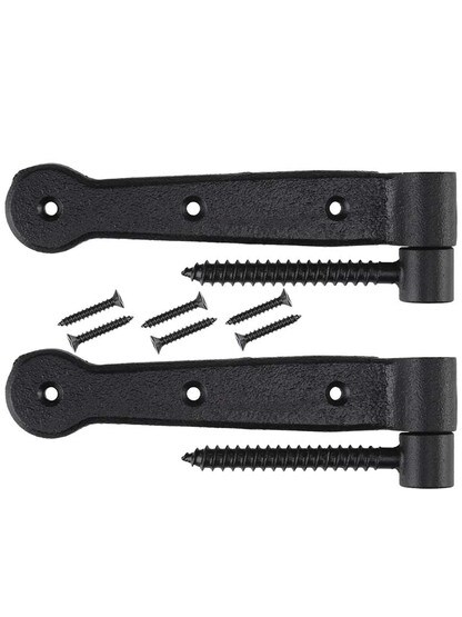 Alternate View 2 of Pair of 6 inch Mini Strap Hinges - Lag Mount.