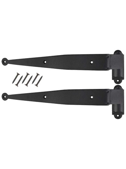 Alternate View 3 of Pair of 12 inch Suffolk-Style Shutter Strap Hinges - 1 1/2 inch Offset.
