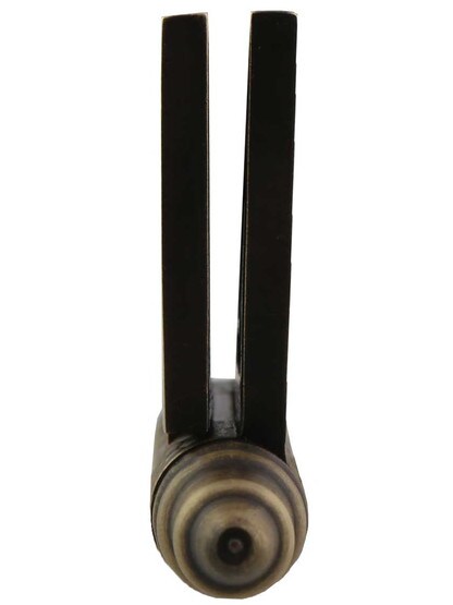 Alternate View 5 of 2 1/2-Inch Solid Brass Steeple Tip Hinge With Decorative Vine Pattern in Antique-By-Hand.