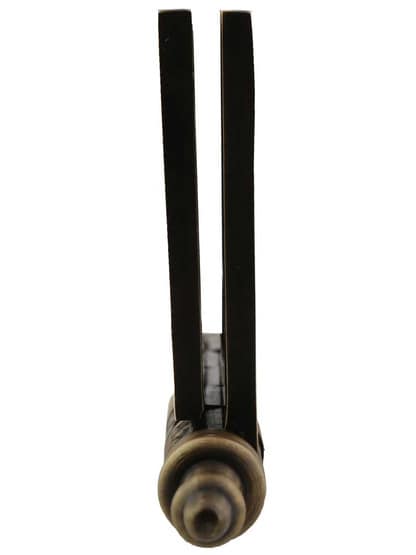 Alternate View 5 of 3 inch Solid Brass Steeple Tip Hinge With Decorative Vine Pattern in Antique-By-Hand.