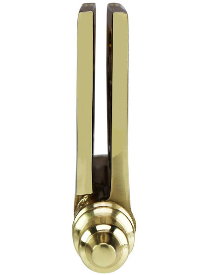 Alternate View 5 of 3 inch Solid Brass Steeple Tip Hinge With Decorative Vine Pattern.