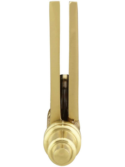 Alternate View 5 of 3 1/2 inch Solid Brass Steeple Tip Hinge With Decorative Vine Pattern.