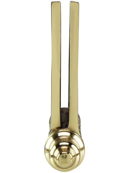 Alternate View 5 of 4 inch Solid Brass Steeple Tip Hinge With Decorative Vine Pattern.