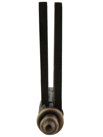 Alternate View 5 of 4 1/2-Inch Solid Brass Steeple Tip Hinge With Decorative Vine Pattern in Antique-By-Hand.