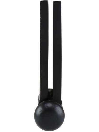 Alternate View 5 of 4 1/2 inch Black Iron Ball Tip Hinge With Decorative Vine Pattern