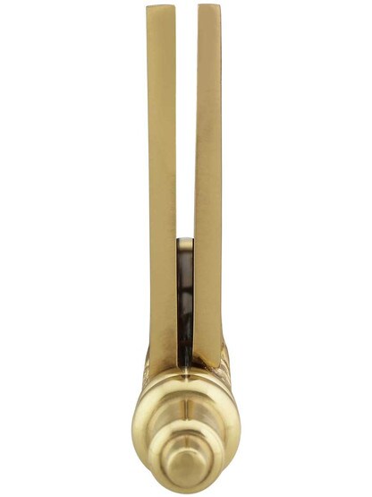 Alternate View 5 of 4 1/2 inch Solid Brass Steeple Tip Hinge With Decorative Vine Pattern.