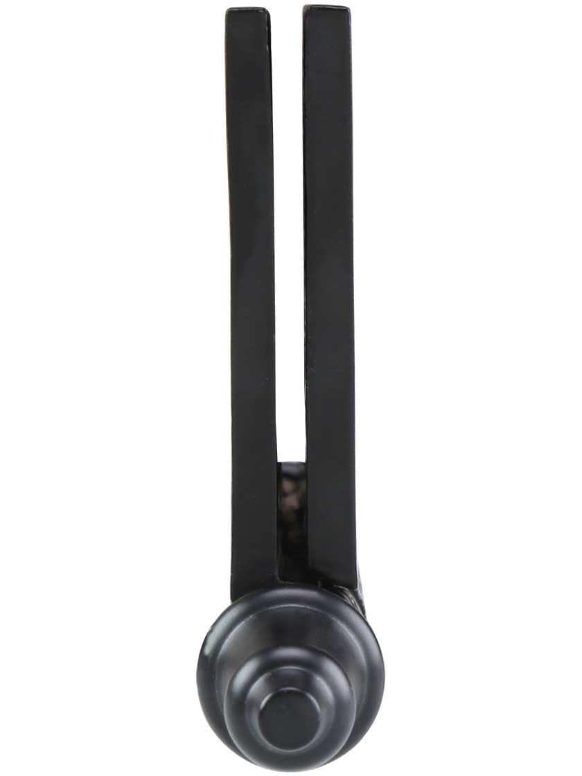 Alternate View 5 of 4 1/2 inch Black Iron Steeple Tip Hinge With Decorative Vine Pattern