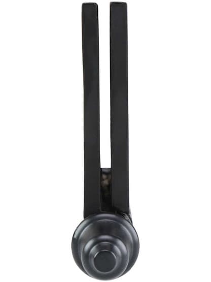 Alternate View 5 of 4 1/2 inch Black Iron Steeple Tip Hinge With Decorative Vine Pattern