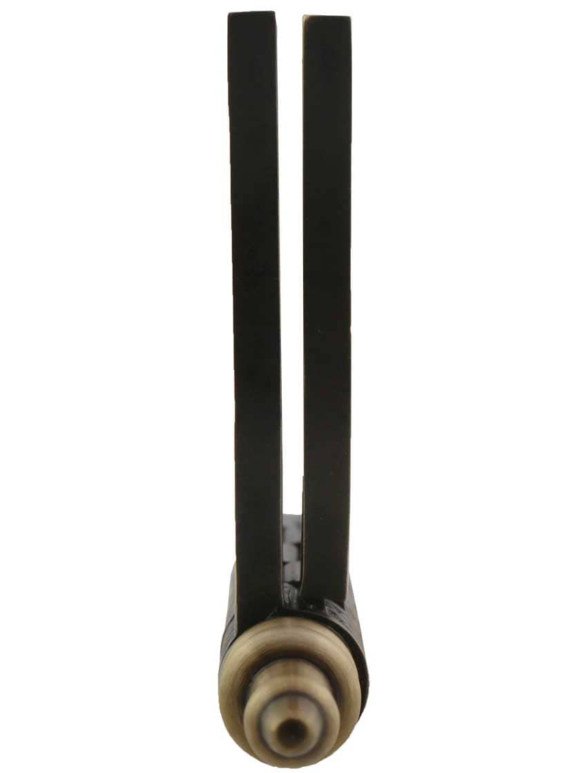 Alternate View 5 of 5-Inch Solid Brass Steeple Tip Hinge With Decorative Vine Pattern in Antique-By-Hand.