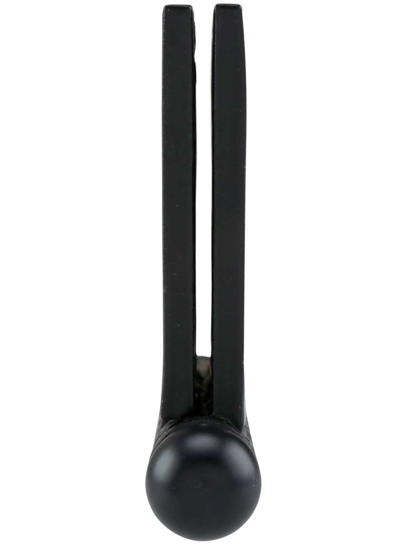 Alternate View 5 of 5 inch Black Iron Ball Tip Hinge With Decorative Vine Pattern