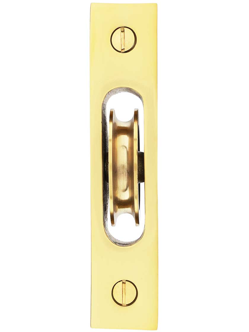 Traditional Cast Brass Sash Pulley With 1 3/4" Wheel