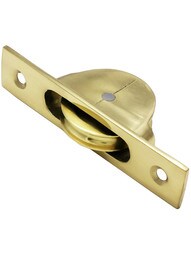 Traditional Cast Brass Sash Pulley With 1 3/4 inch Wheel.