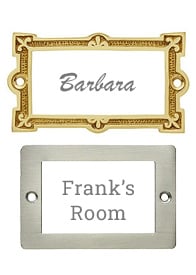 Label holders for your doors