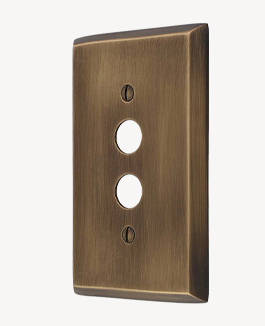 Forged brass switch plate in bronze