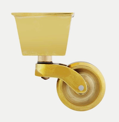 Square-Cup Casters. A good choice for tables, chairs, and sofas with tapered square legs
