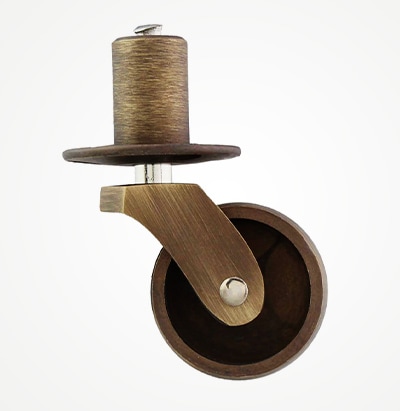 Pivot and plate brass caster
