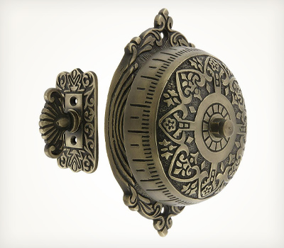 Antique Brass hand-turn doorbell