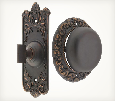 Oil-rubbed bronze twist doorbell