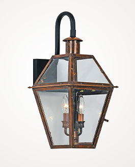 Copper porch lantern