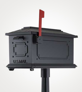 Town Square mail box in matte black
