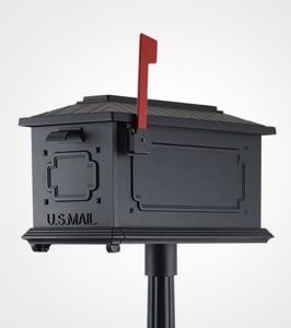 Kingston curbside mailbox in matte black