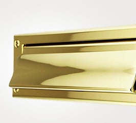 Traditional brass mail slot