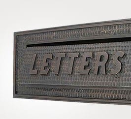 Cast brass Arts & Crafts mail slot