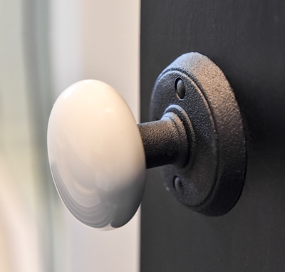 Door knob sets for the mudroom entry