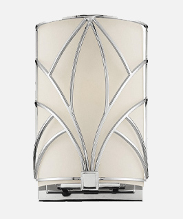 Storyboard sconce in polished chrome