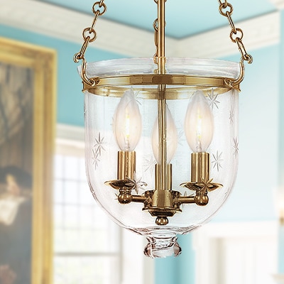 Federal style bell jar pendant