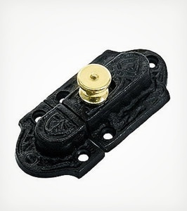 Iron and brass cabinet latch