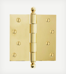 Solid brass ball tip hinge