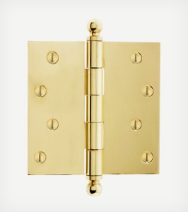 Solid brass ball tip hinge