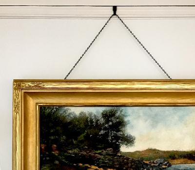 Displaying Art with Antique Picture Hooks and Cord