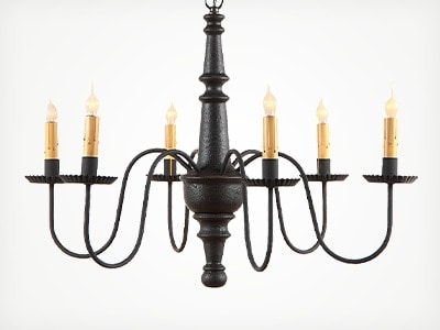 Harrison Wood and Tin Chandelier